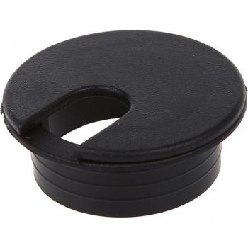 Fil de table de bureau 35 mm noir, pack de 10 passe‑câble