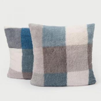 Gingham Check Teddy Fleece Cushion Covers