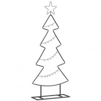 Arbre de Noël Noir en Acier 90 cm avec Support