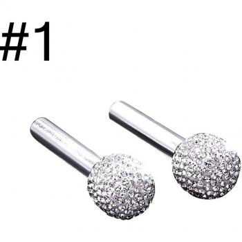 2Pcs Set Universal Rhinestone Car Door Lock Knob Covers