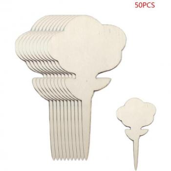 Tag plante écologique en bois 50 unités – Marqueur pot 667B
