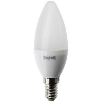 BEGHELLI LAMP. LED OLIVA 7W E14 6500K 4p Lite Led 6 Oliva 50W E14 conf. blister 4pz, 700lm, luce fredda