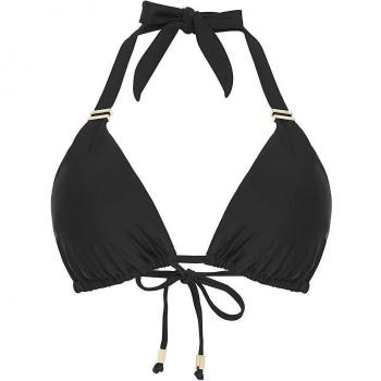 Rene Soft Triangle Bikini Top in Black