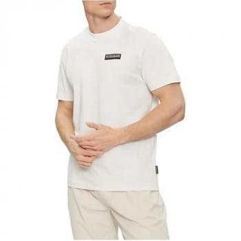 Napapijri Iaato T-Shirt NP0A4HFZ – Farbe: Écru – Passform: Regular Fit – Rundhals