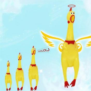 Decompression Rubber Chicken Dog Toy