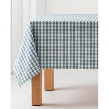 Mantel rectangular antimanchas vichy algodón