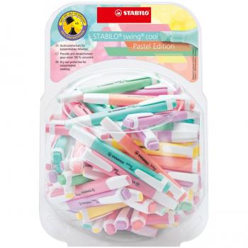 Caixa de Marcadores Stabilo Swing Cool Pastel