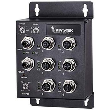 Vivotek AW-IHT-0602, Switch di rete 6 porte, Nero