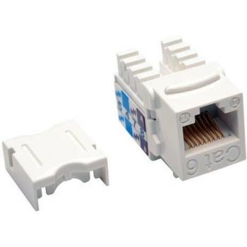Tripp Lite 110 Style Punch Down Keystone Jack for Cat6/Cat5e, White, 25-Pack