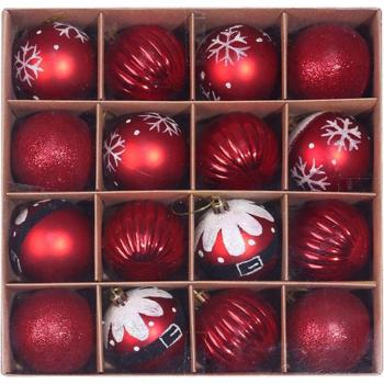 16pcs 6cm Christmas Baubles for Tree