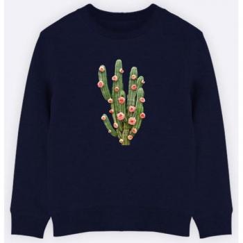 Sweatshirt Bambino CACTUS E ROSE 4 anni blu scuro