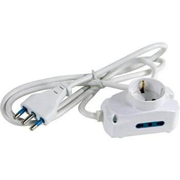 Multipresa Ciabatta 3 Uscite – Schuko + 2 Bipass Lateral, Cavo 1,5 m, Maurer