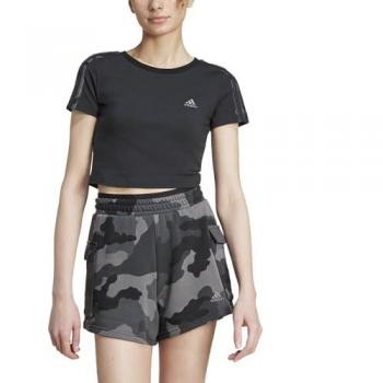 Camiseta de mujer Adidas Camo 3 Stripes Manga Corta