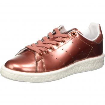 Adidas Womens Originals Metallic Copper/Footwear White Stan Smith Boost Low Top Sneakers Size 42 2/3 EU