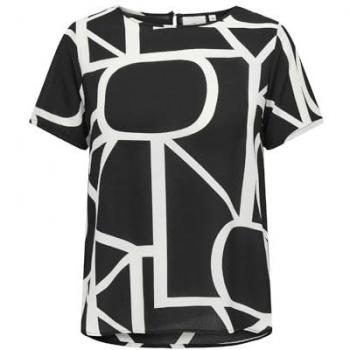 ONLY CARMAKOMA Blusenshirt Design Bluse Plus Size Curvy Shirt Übergröße (1-tlg) 3906 in Schwarz-5