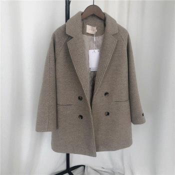 Mooirue Women's Thicken Woolen Mid-Length Jacket