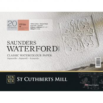 Blocco acquarello Saunders Waterford 31x23 cm 300g 20 fogli grana satinata 100% cotone