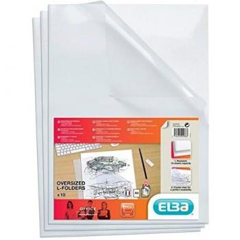 Pochette-coin Elba format A3 : sachet de 10, épaisseur 17/100e en PVC