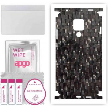 Carapace Carbon Black – Sticker Apgo Full Wrap pour Huawei Mate 20 X