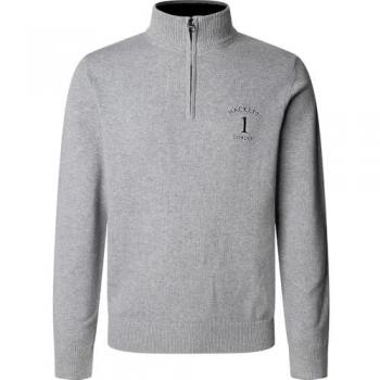 Hackett Maglione a Zippetta Heritage 1 Grigio Argento XL