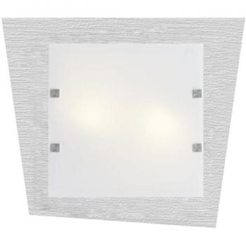 Lumicom Design Slim 4E27 42W Bianco Opaco Plafoniera con Metallo/Vetro L50x50cm