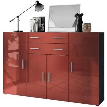 Buffet haut design Aron en finition bordeaux