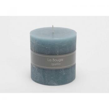 Bougie bleue 10x10 cm (lot de 6)