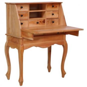 Bureau multifonction : poste de travail, ordinateur, étude – 78 × 42 × 103 cm – acajou brun