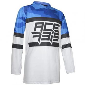 Skyhigh Maillot Motocross (Acerbis) – Gris/Bleu – Petite (S)