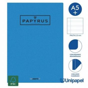 Papyrus Libreta A5+ 48 hojas 90gr. pauta 2,5mm colores surtidos gofrada 88430899