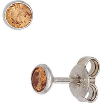 Zirkonia Ohrstecker JOBO, Silber 925 für Damen