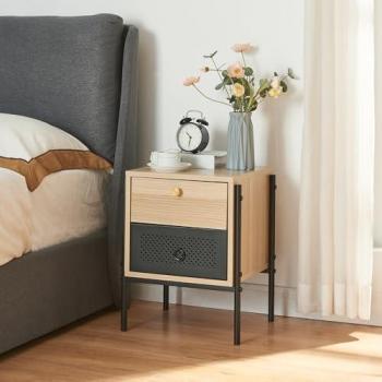 Lettone Tavolino Basso Tysnes 2 Cassetti – Nero Rovina