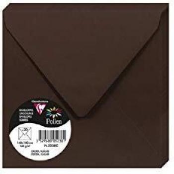 Enveloppe carrée Pollen 140x140mm Cacao (20)