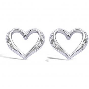 Les Trésors De Lily E7626 Heart Bead Necklace, Sterling Silver Plated, 9x7 mm
