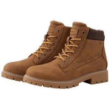 Tom Tailor Damen Boots mit Logoprägung, braun, Größe 37