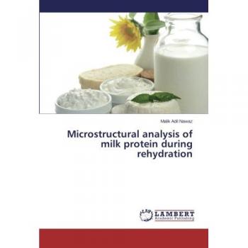 Microstructural analysis of milk protein during rehydration