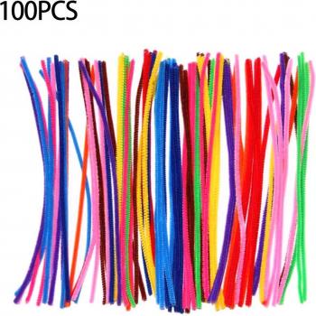 Limpiadores de tubos de colores surtidos 6mm x 30cm, 100 unids