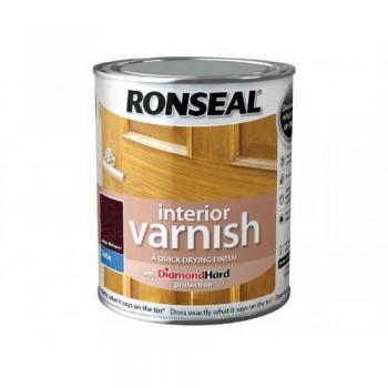 Ronseal Interior Satin Quick Dry Varnish Deep Mahogany 250ml