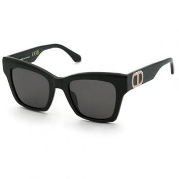 Lunettes de soleil Carrées Acétate Noir