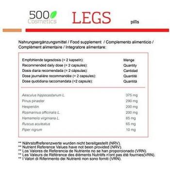 500Cosmetics Legs Pills zur Vorbeugung und Linderung von Krampfadern
