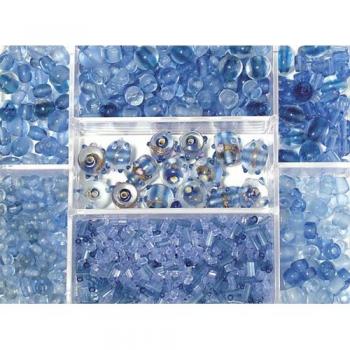 Rayher, Perle di Vetro, Scatola da 115g, Vari Colori e Dimensioni