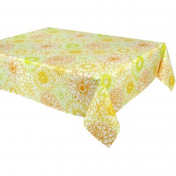 Nappe Riviera Safran enduite 160 x 300 cm