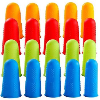 20 Pcs Silicone Finger Protectors, Non-Stick Glue Tool Caps