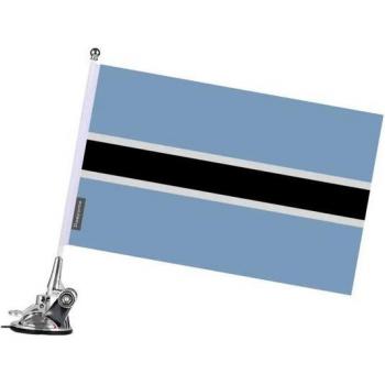 Botswana-Wimpel (Saugnapf) – 27 x 35 cm, Polyester, doppelseitiger Eindruck