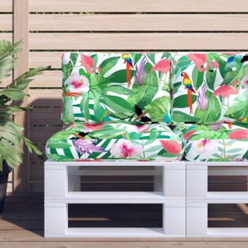 Cojines para muebles de salón 2 piezas tela multicolor vidaXL