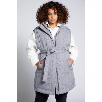 Gilet donna principe di Galles trapuntato, nero, taglia 60/62, poliestere