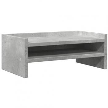 Grey Cement Monitor Stand 42x24x16 cm Engineered Wood Riser