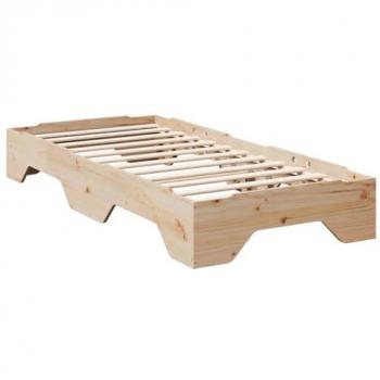 Cadre de lit 90x190 cm en bois massif sans matelas