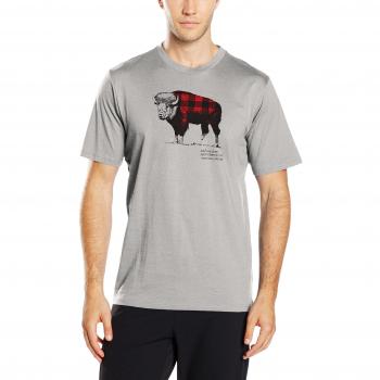 Columbia T-Shirt Homme CSC Check The Buffalo II Manches Courtes Coton Gris (Grey Heather) Taille M