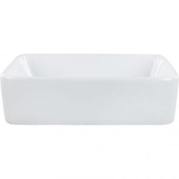 Lavabo Lavabile Bianco Lucido 490x380mm – Beliani Rettangolo